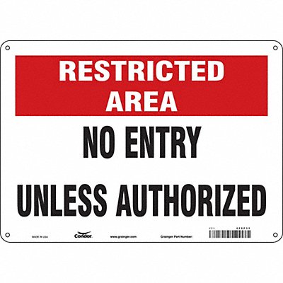 Safety Sign 10 inx14 in Aluminum