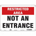 Safety Sign 10 in x 14 in Polyethylene