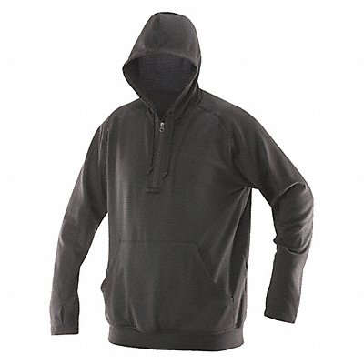 Grid Fleece Hoodie 2XL Regular Black