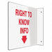 High Visibility Safety Sign 12 W 8 H