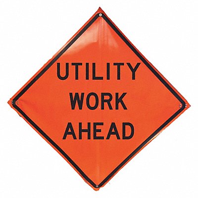 Utility Work Ahead Traffic Sign 48 x48 