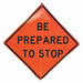 Be Prepared To Stop Traffic Sign 48 x48 