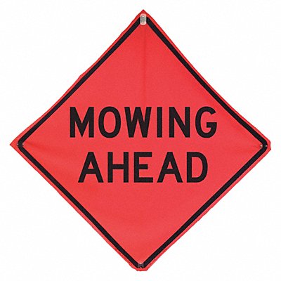 Mowing Ahead Traffic Sign 48 x 48 