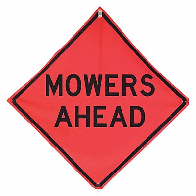 Mowing Ahead Traffic Sign 36 x 36 