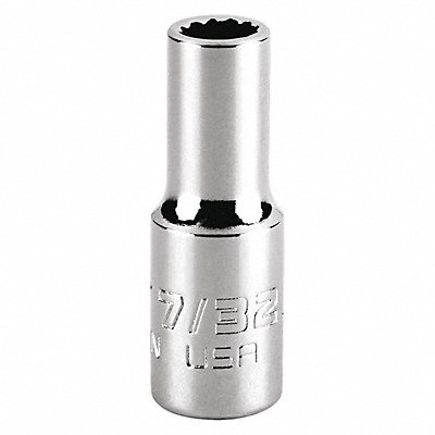 Socket Steel Chrome 7/32 in