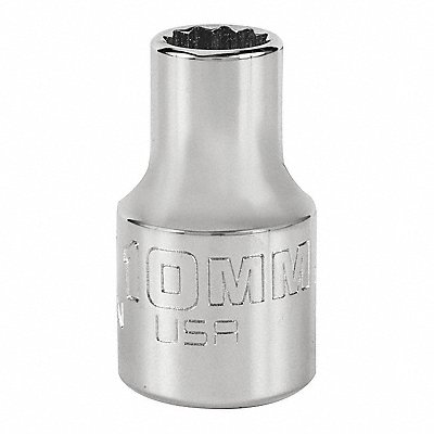 Socket Steel Chrome 10 mm