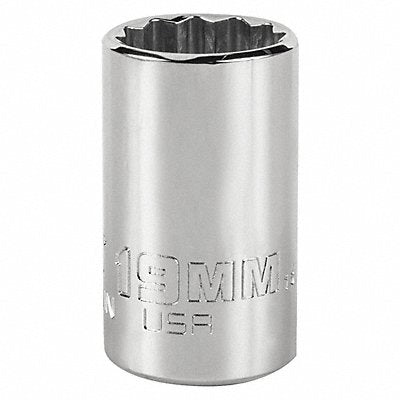 Socket Steel Chrome 19 mm