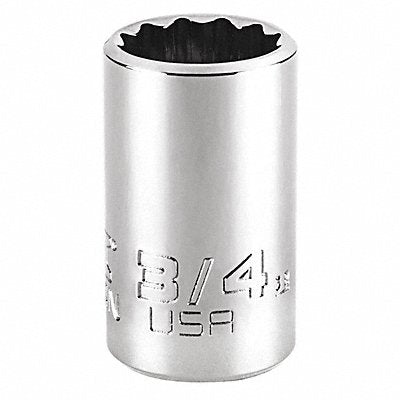 Socket Steel Chrome 3/4 in