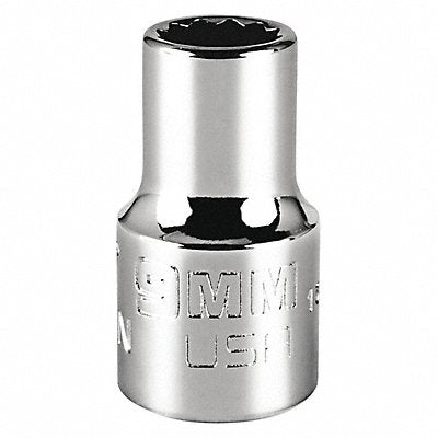 Socket Steel Chrome 9 mm