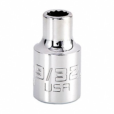 Socket Steel Chrome 9/32 in