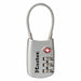 Combination Padlock 1 2/3 in Oval Silver