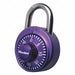 Combination Padlock 2 in Round Purple