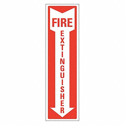 Rflctv Fire Extingsher Sign 14x4in Alum