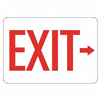 Exit Sign 10 in x 14 in Non-PVC Polymer