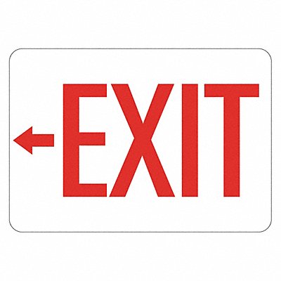 Exit Sign 7 in x 10 in Plastic