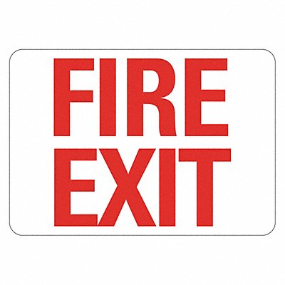 Aluminum Fire Door Sign 7 in x 10 in