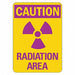 Radiation Sign 10 inx7 in Plastic