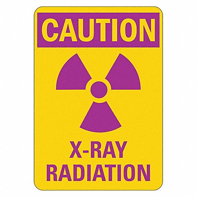 Radiation Sign 10 inx7 in Aluminum