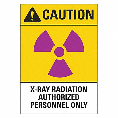 Radiation Sign 10 in x 7 in Plastic