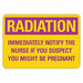 Radiation Sign 10inx14in Non-PVC Polymer