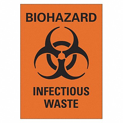 Biohazard Sign 10 inx7 in Plastic