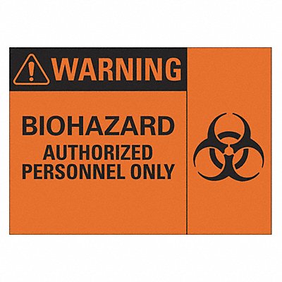 Biohazard Sign 7inx10in Non-PVC Polymer