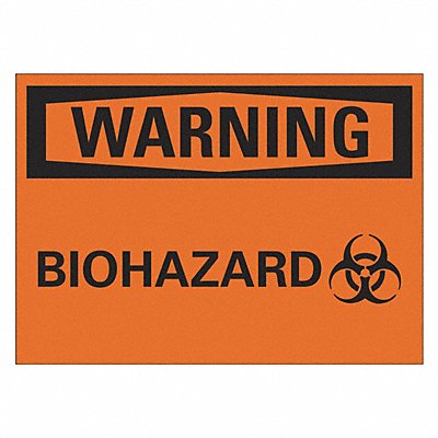 Biohazard Sign 7inx10in Non-PVC Polymer