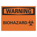 Biohazard Sign 7inx10in Non-PVC Polymer