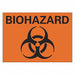 Biohazard Sign 7 in x 10 in Aluminum