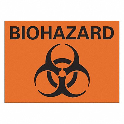 Biohazard Sign 7inx10in Non-PVC Polymer