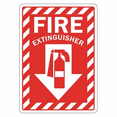 Fire Extinguisher Sign 14inx10in Plastic