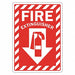 Fire Extinguisher Sign 14inx10in Plastic