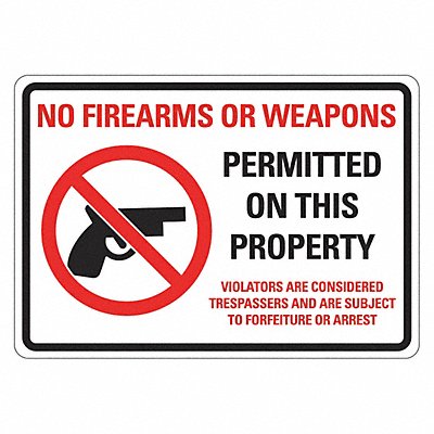 Security Sign 7in x 10in Non-PVC Polymer