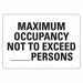 Aluminum Maximum Occupancy Sign 10x14in