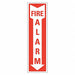 Reflective Fire Alarm Sign 14x4in Alumin