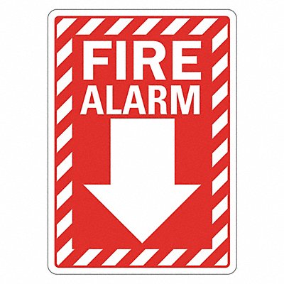 Fire Sign 10in x 7in Reflective Sheeting