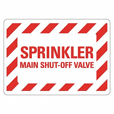 Aluminum Sprinker Shut Off Sign 7x10in