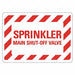 Aluminum Sprinker Shut Off Sign 7x10in