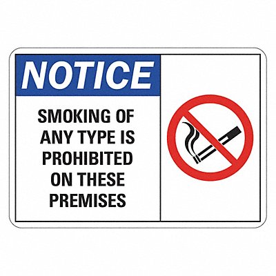 No Smoking Sign 10inx14in Rflct Sheeting