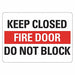 Fire Sign 7in x 10in Reflective Sheeting
