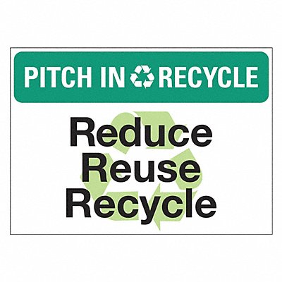 Pitch In  Recycle Sign 10 x 14 in PK5