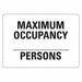 Aluminum Maximum Occupancy Sign 10x14in