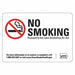 No Smoking Sign 7x10in NoPVC Polymer PK2