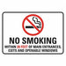 No Smoking Sign 7x10in NoPVC Polymer PK2