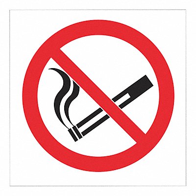 No Smoking Sign 4 inx4 in Polyester PK2