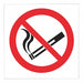 No Smoking Sign 4 inx4 in Polyester PK2