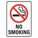 No Smoking Sign 7x5in Reflctv Sheet PK2