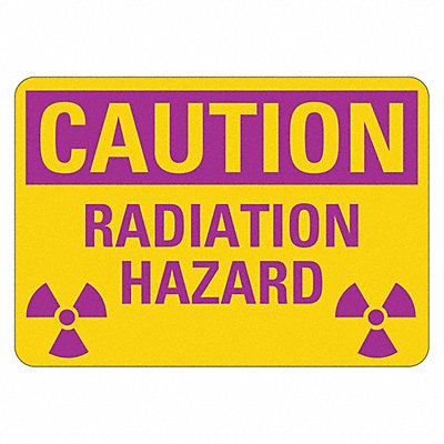 Radiation Sign 14 inx10 in Plastic
