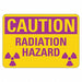 Radiation Sign 14 inx10 in Plastic