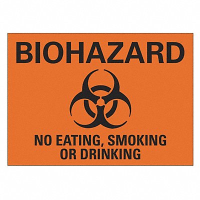 Biohazard Sign 7 in x 10 in Aluminum